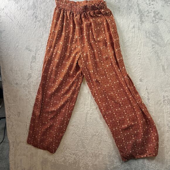 Patrons of Peace Rust Boho Wide-Leg Pants – Size XS - Picture 2 of 5
